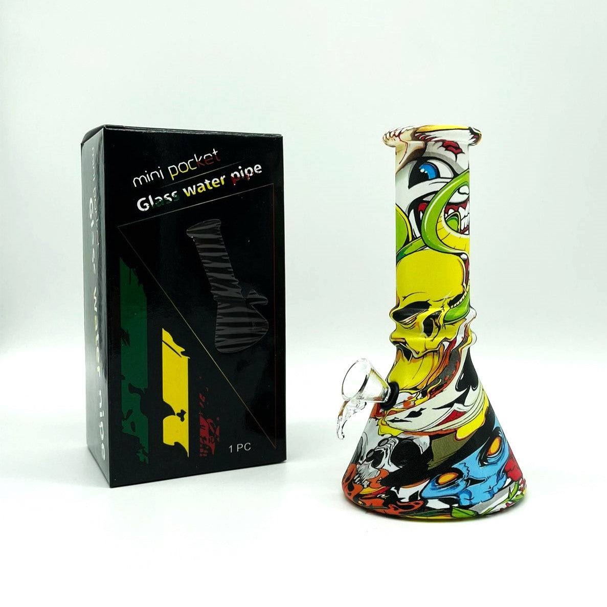 6" Multicolor Mini soft glass water bong Assorted Designs [PIP411]
