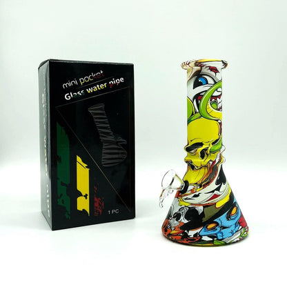 6" Multicolor Mini soft glass water bong Assorted Designs [PIP411]