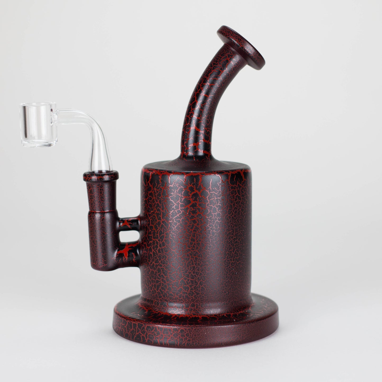 Karma | 6" Red Lightning Plated Inline Glass Dab Rig