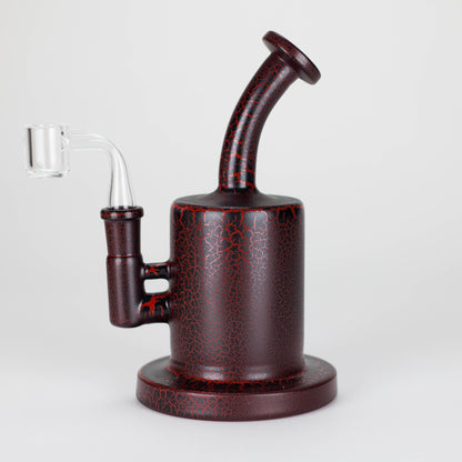 Karma | 6" Red Lightning Plated Inline Glass Dab Rig