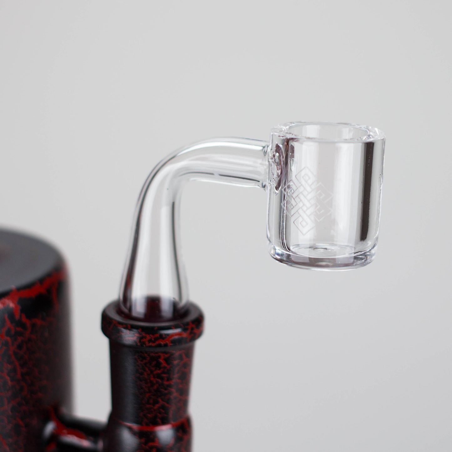 Karma | 6" Red Lightning Plated Inline Glass Dab Rig