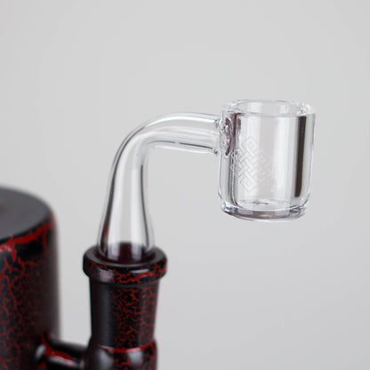 Karma | 6" Red Lightning Plated Inline Glass Dab Rig