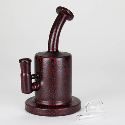 Karma | 6" Red Lightning Plated Inline Glass Dab Rig