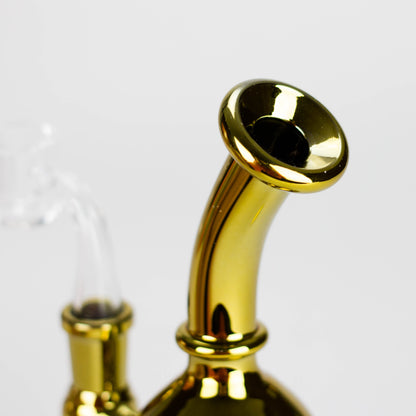 Karma | 6" Metallic Gold Kettle Glass Dab Rig