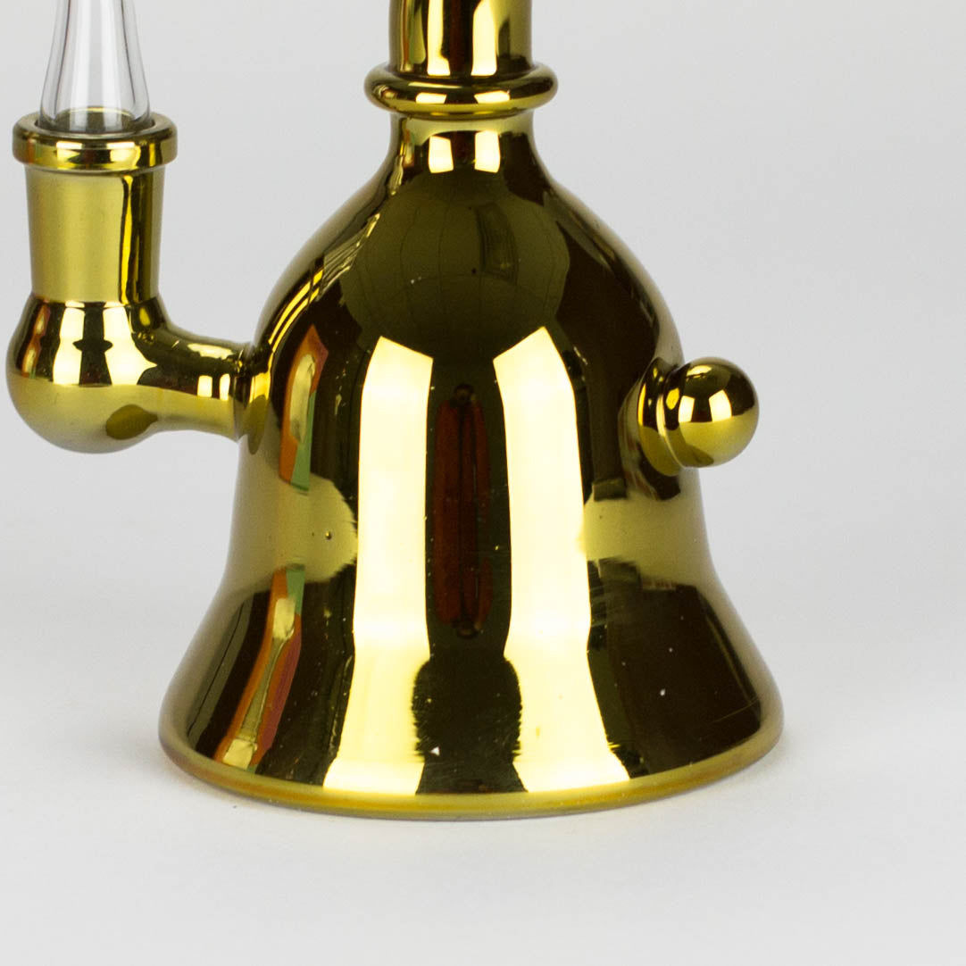 Karma | 6" Metallic Gold Kettle Glass Dab Rig