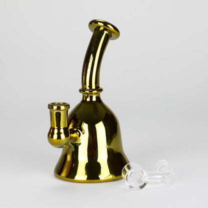 Karma | 6" Metallic Gold Kettle Glass Dab Rig