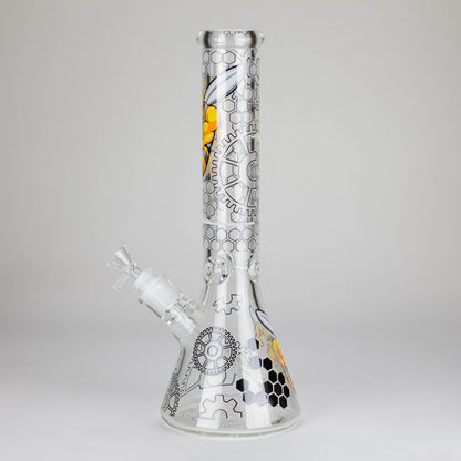 Z14" 7 mm Glass Bong With Cartoon Bee Design