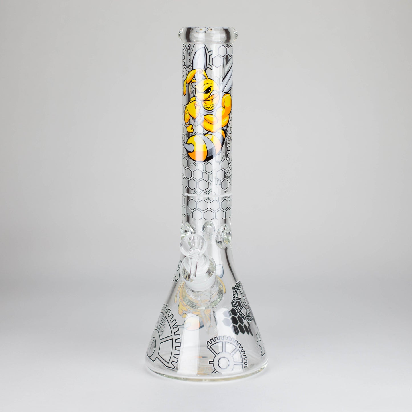 Z14" 7 mm Glass Bong With Cartoon Bee Design