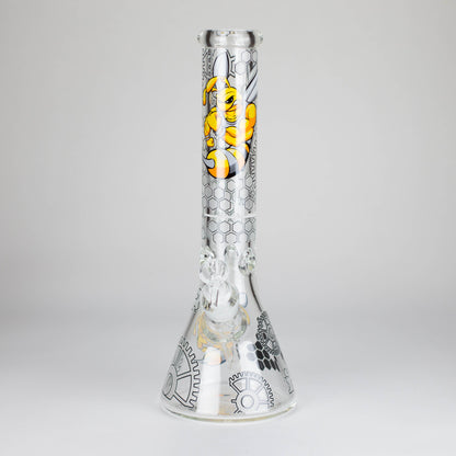 Z14" 7 mm Glass Bong With Cartoon Bee Design