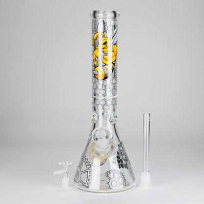 Z14" 7 mm Glass Bong With Cartoon Bee Design