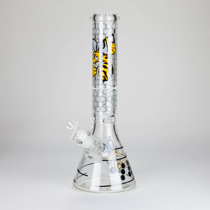 Z14" 7 mm Glass Bong With Cartoon Bee Design