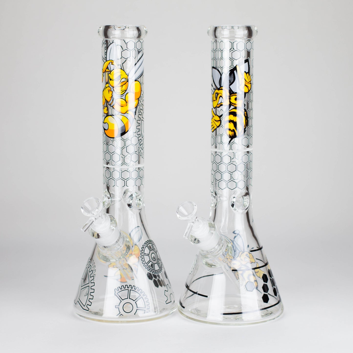 Z14" 7 mm Glass Bong With Cartoon Bee Design