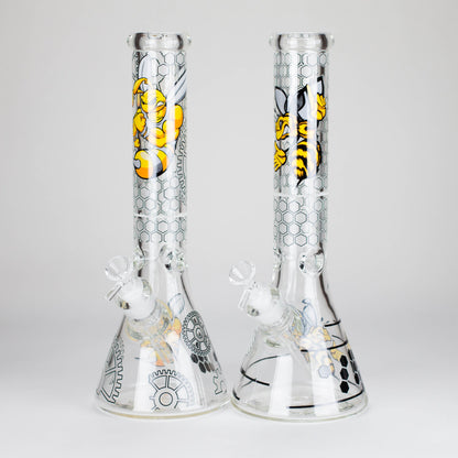 Z14" 7 mm Glass Bong With Cartoon Bee Design