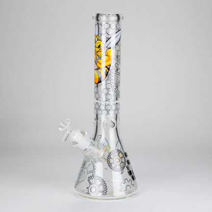 Z14" 7 mm Glass Bong With Cartoon Bee Design