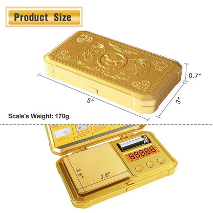 Fuzion | 24K-50 Gold 50g*0.001g Mini Scale With 50g Weight