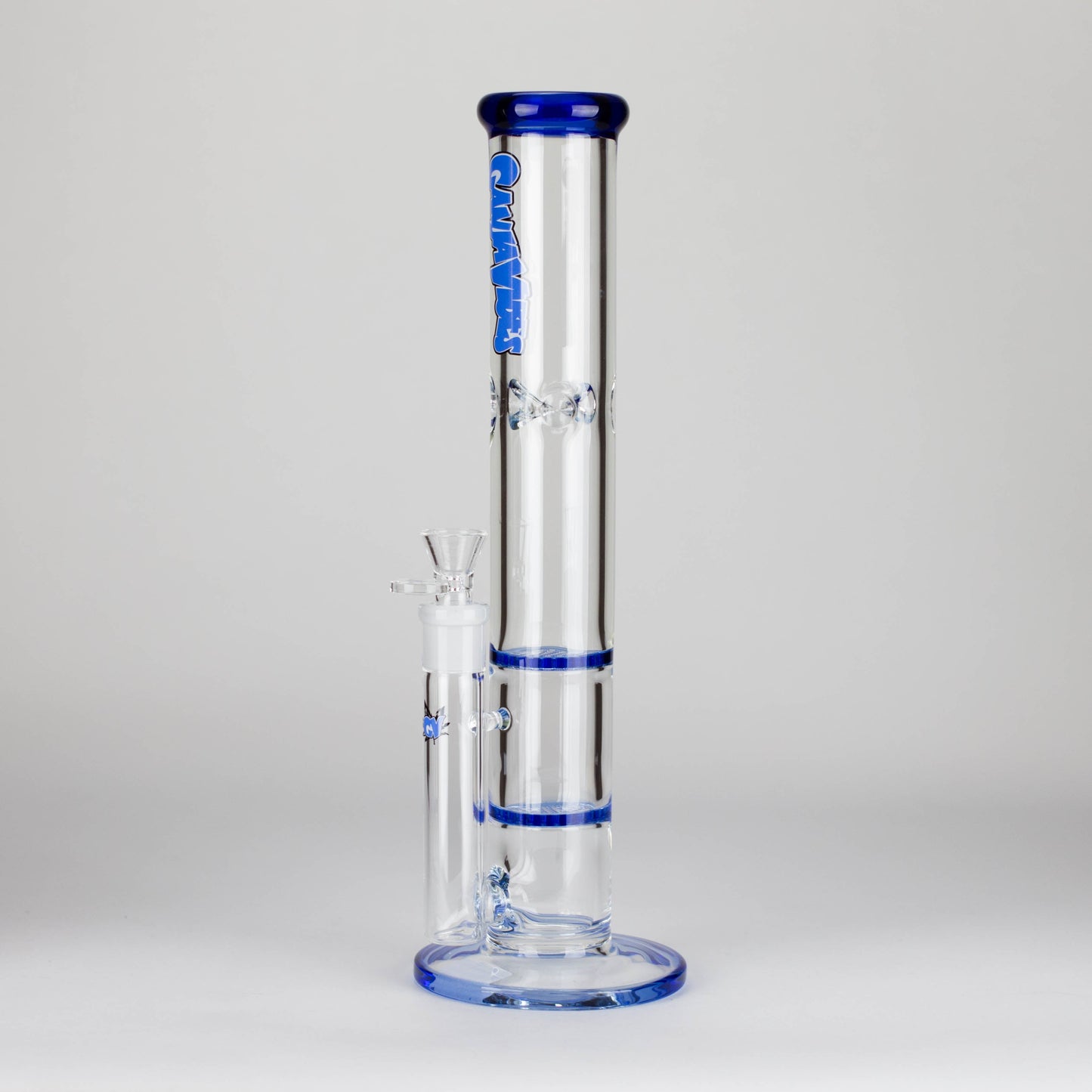 Ganjavibes | Honeycomb 14 Inches Two Disk Percolator Glass Bong By Irie Vibes Series