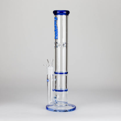 Ganjavibes | Honeycomb 14 Inches Two Disk Percolator Glass Bong By Irie Vibes Series