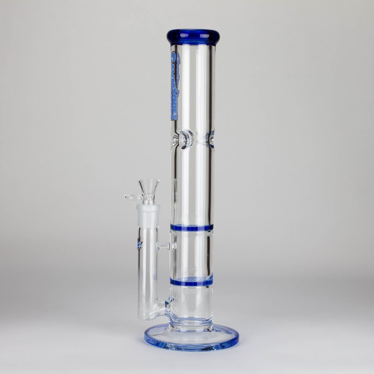 Ganjavibes | Honeycomb 14 Inches Two Disk Percolator Glass Bong By Irie Vibes Series