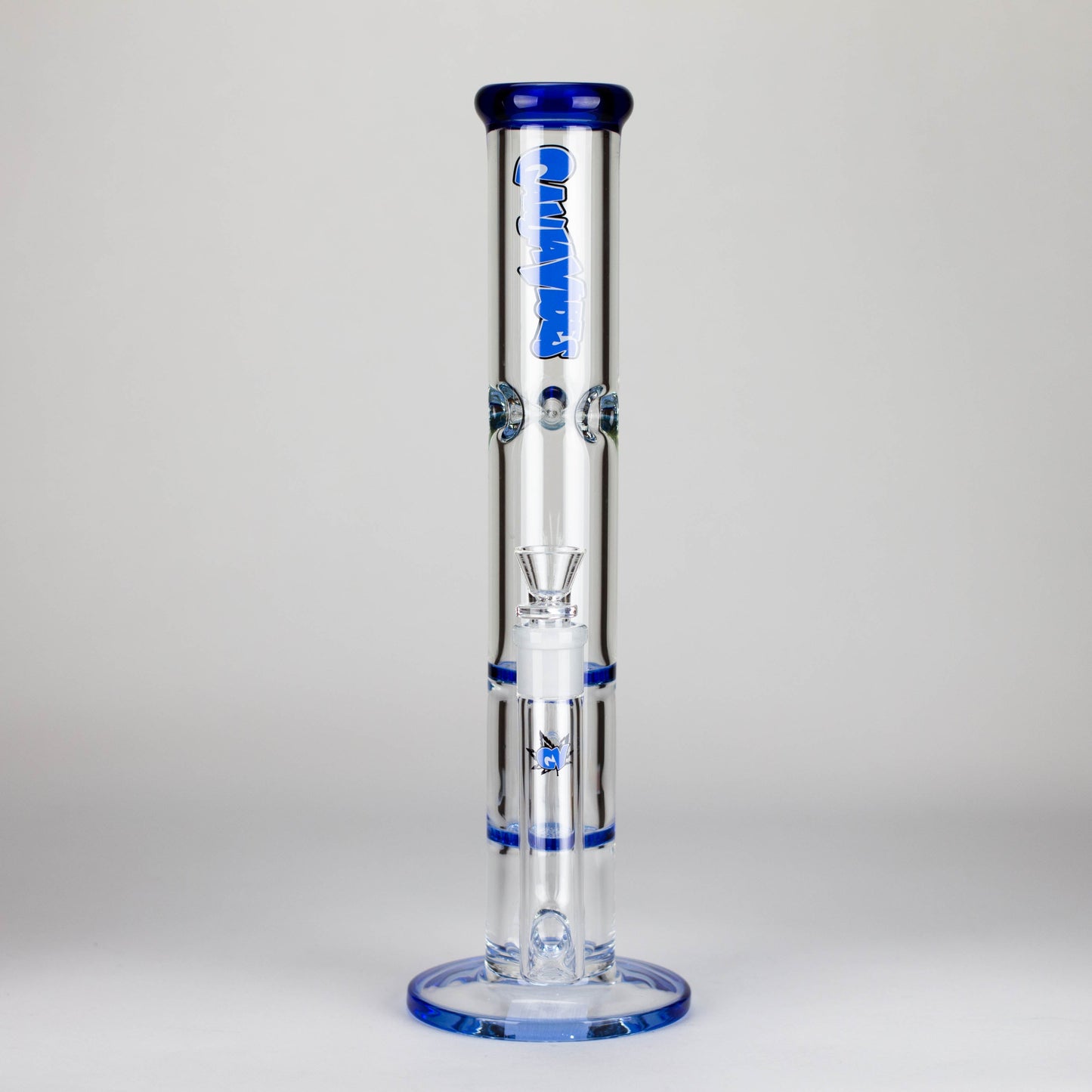 Ganjavibes | Honeycomb 14 Inches Two Disk Percolator Glass Bong By Irie Vibes Series