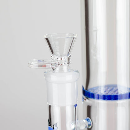 Ganjavibes | Honeycomb 14 Inches Two Disk Percolator Glass Bong By Irie Vibes Series