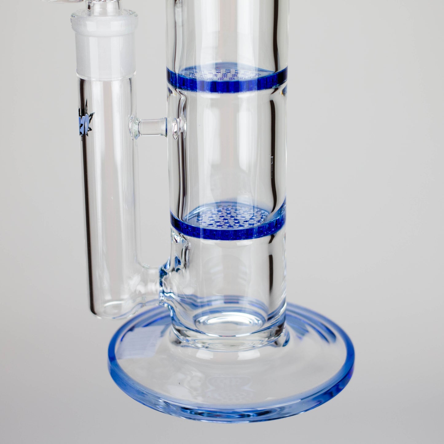 Ganjavibes | Honeycomb 14 Inches Two Disk Percolator Glass Bong By Irie Vibes Series