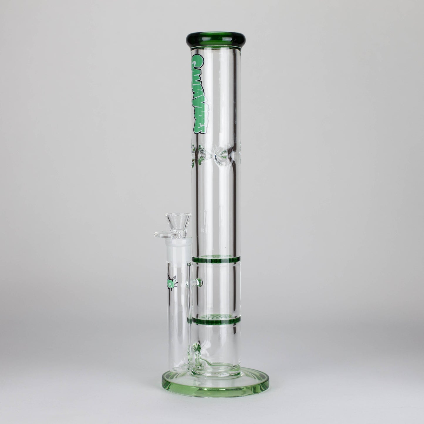 Ganjavibes | Honeycomb 14 Inches Two Disk Percolator Glass Bong By Irie Vibes Series