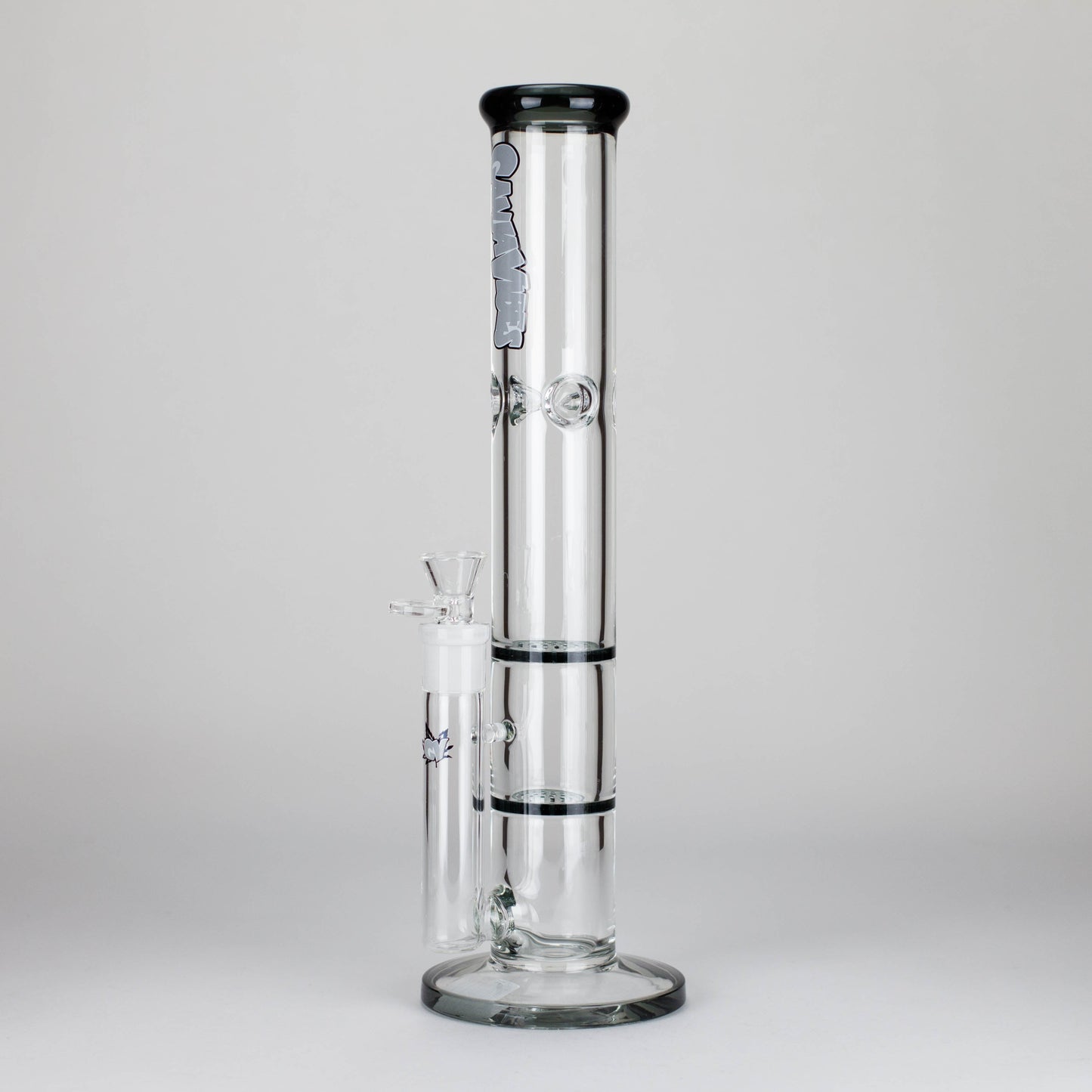Ganjavibes | Honeycomb 14 Inches Two Disk Percolator Glass Bong By Irie Vibes Series