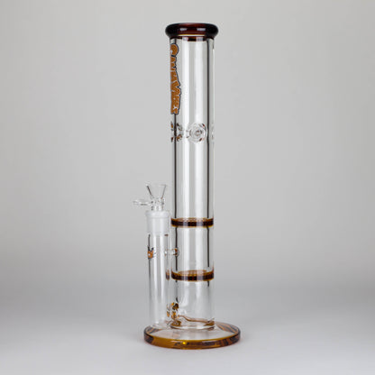 Ganjavibes | Honeycomb 14 Inches Two Disk Percolator Glass Bong By Irie Vibes Series