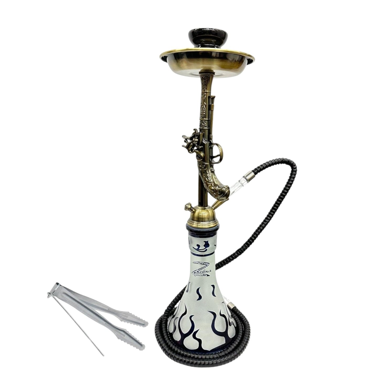 Zebra | 21" Smoke Wild West Gun Single Hose Hookah