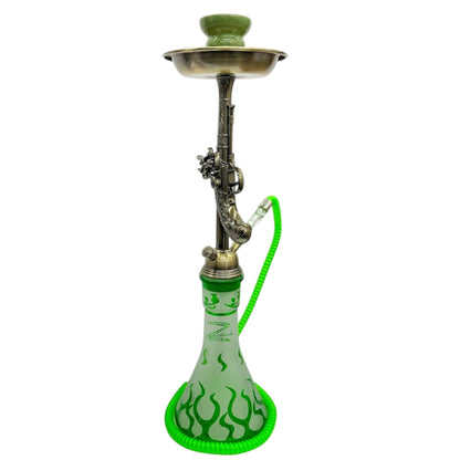 Zebra | 21" Smoke Wild West Gun Single Hose Hookah