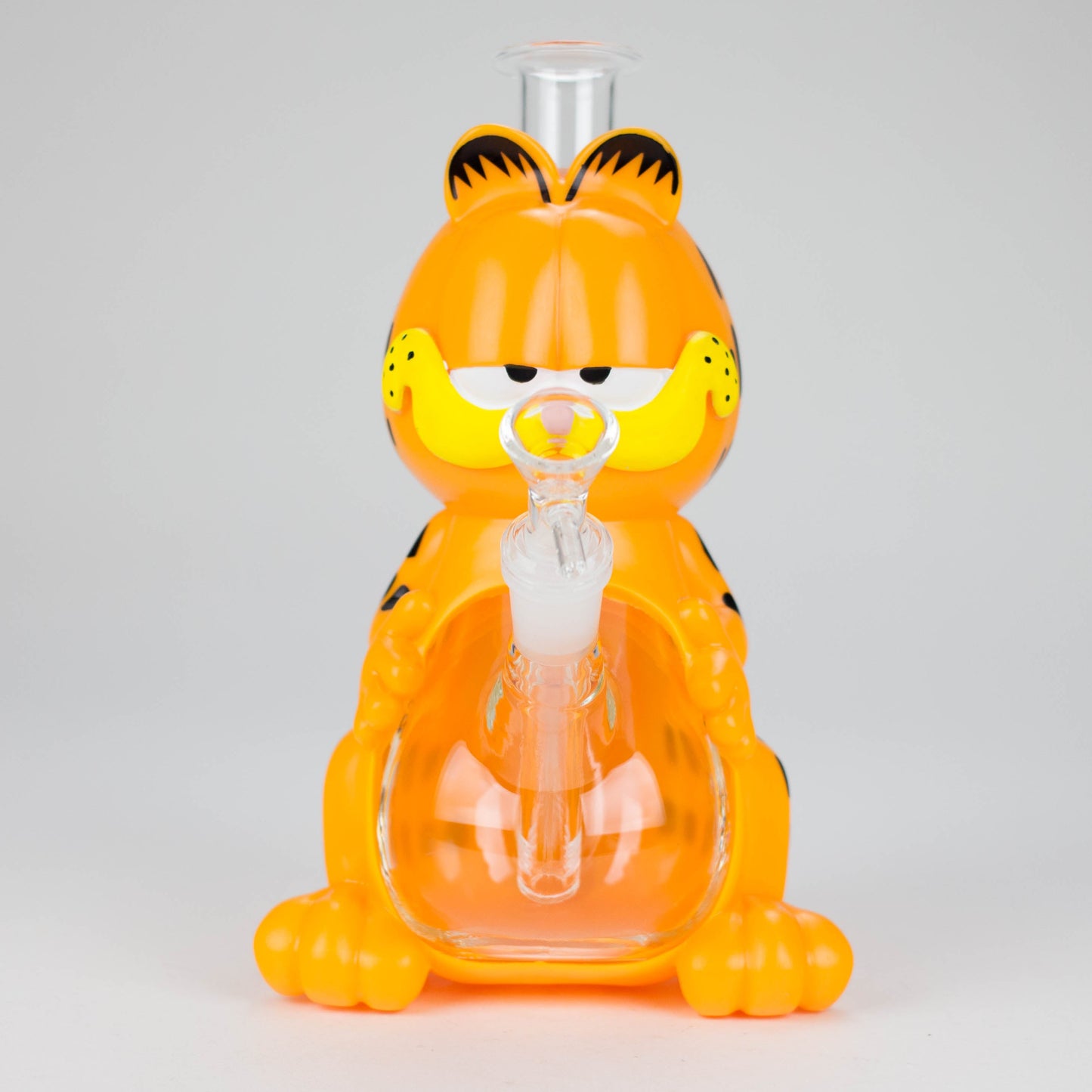 8.5" Vinyl Orange Cat water pipe [YS-364]