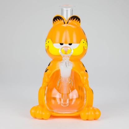 8.5" Vinyl Orange Cat water pipe [YS-364]