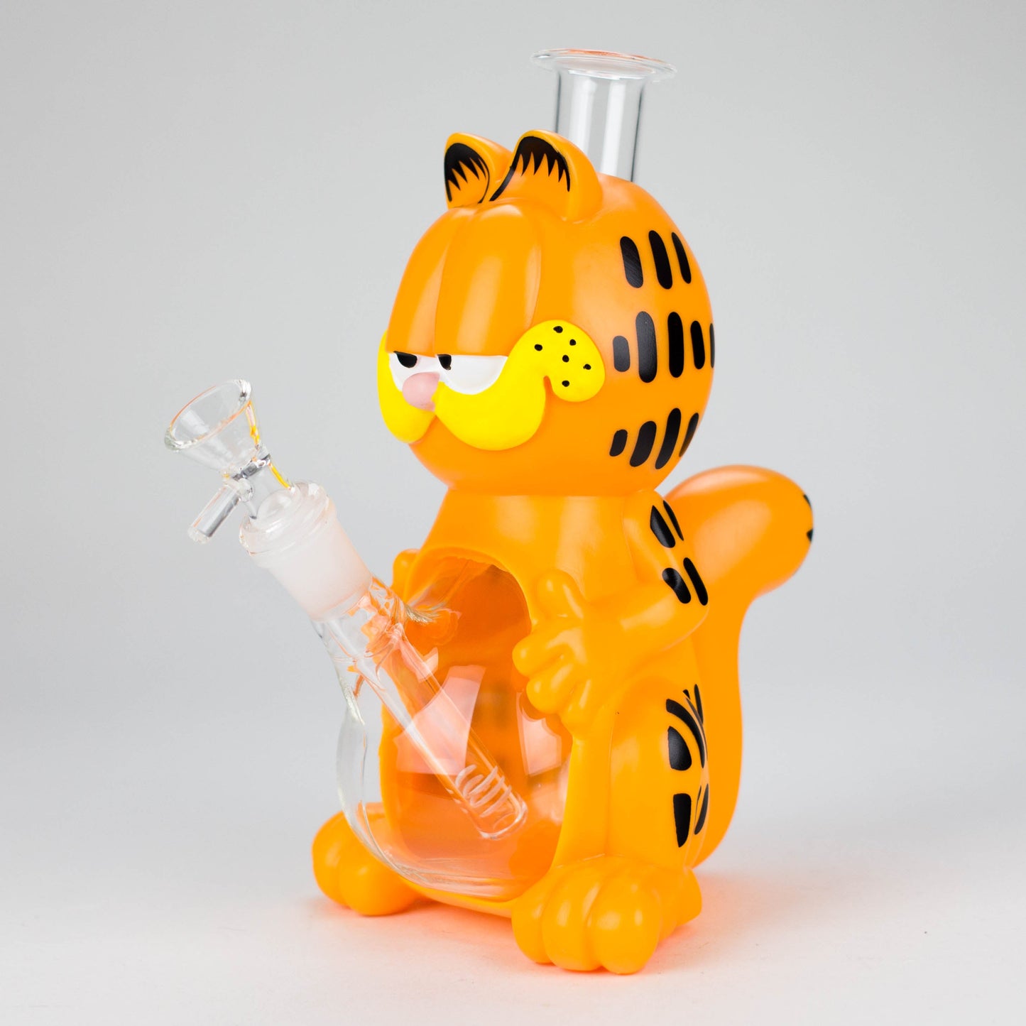 8.5" Vinyl Orange Cat water pipe [YS-364]