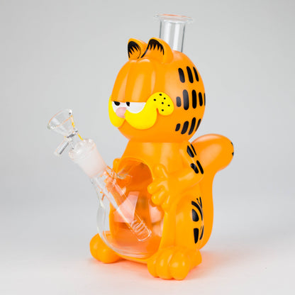 8.5" Vinyl Orange Cat water pipe [YS-364]