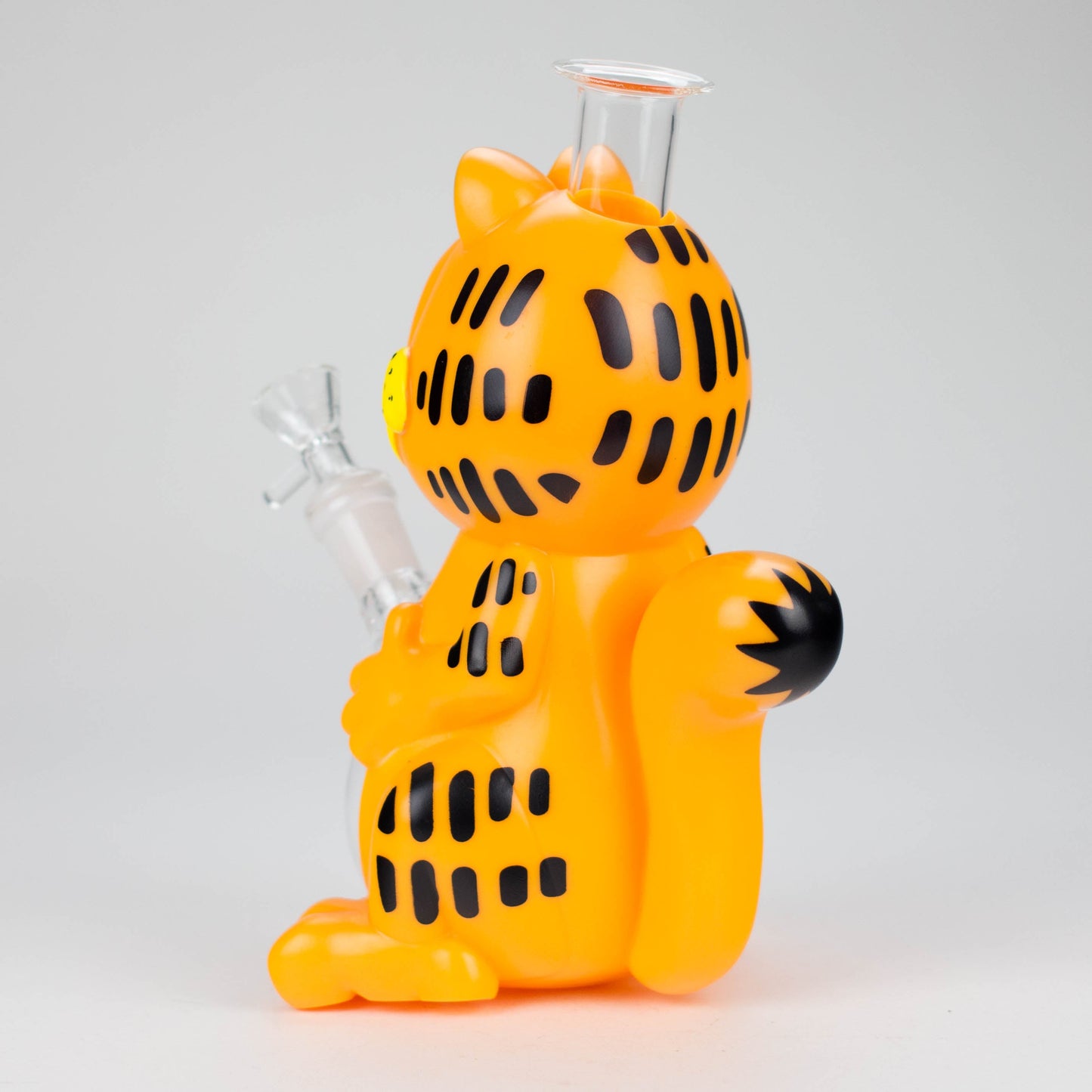 8.5" Vinyl Orange Cat water pipe [YS-364]