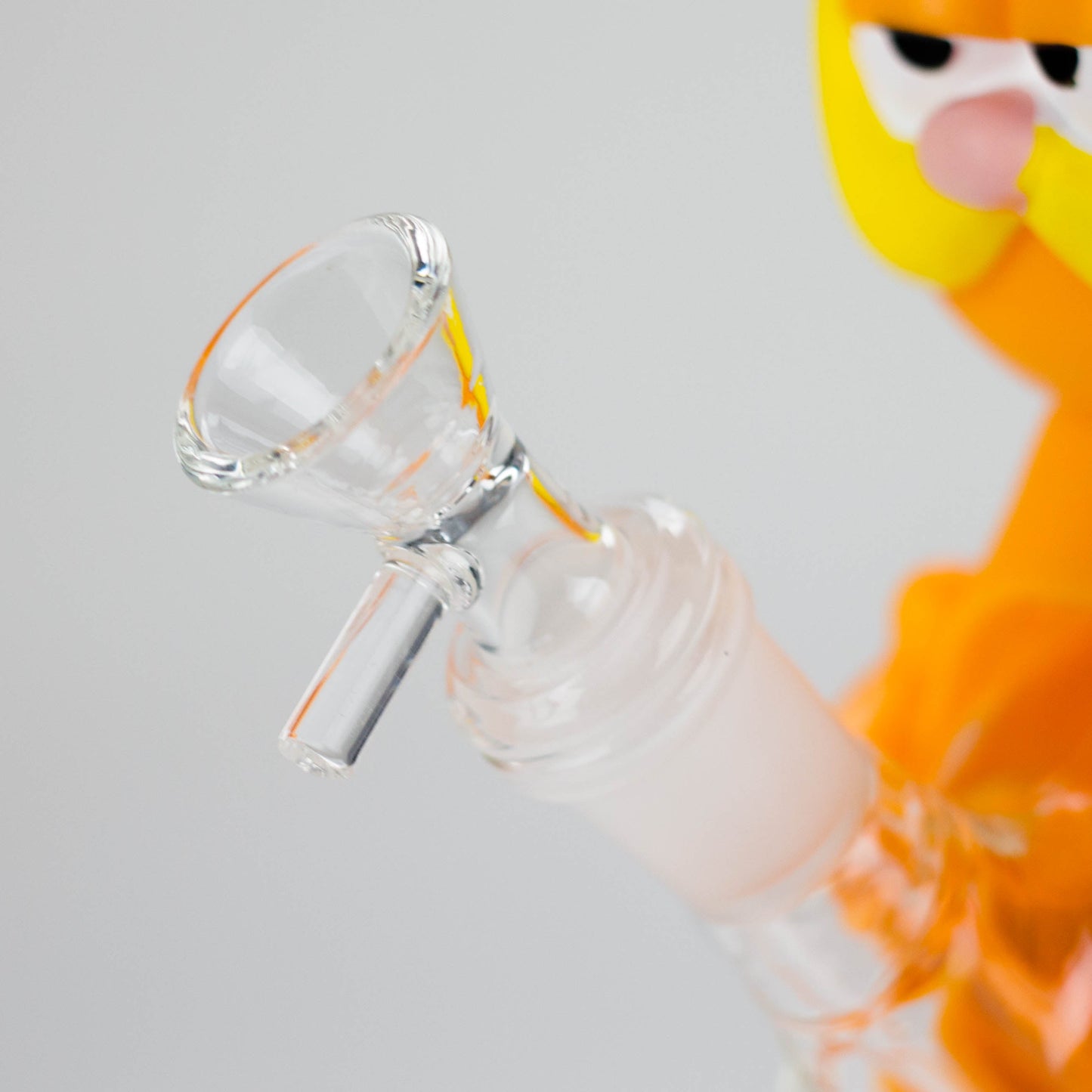 8.5" Vinyl Orange Cat water pipe [YS-364]