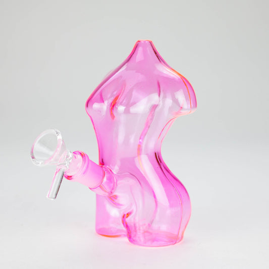 4″ Pink Lady Soft Glass Bong [TX218]