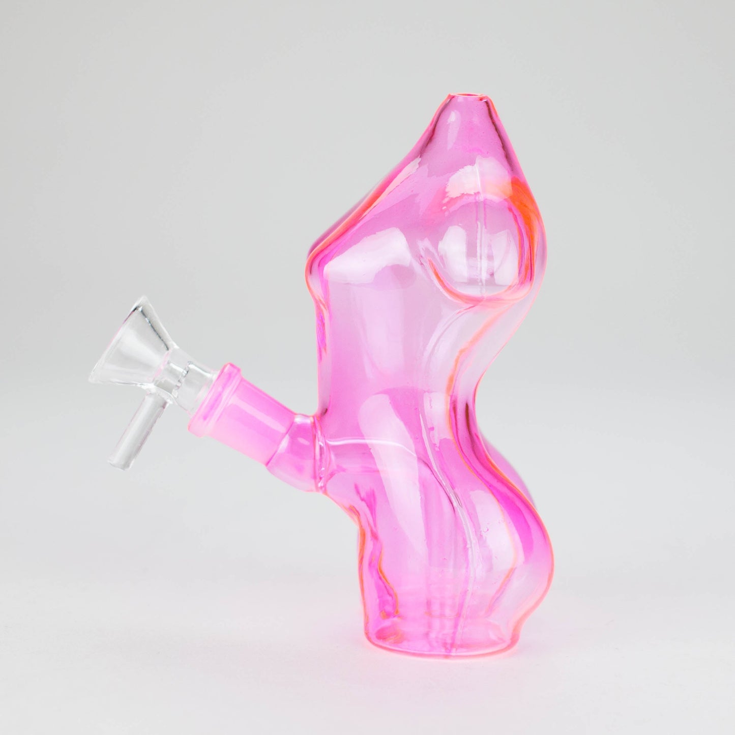 4″ Pink Lady Soft Glass Bong [TX218]
