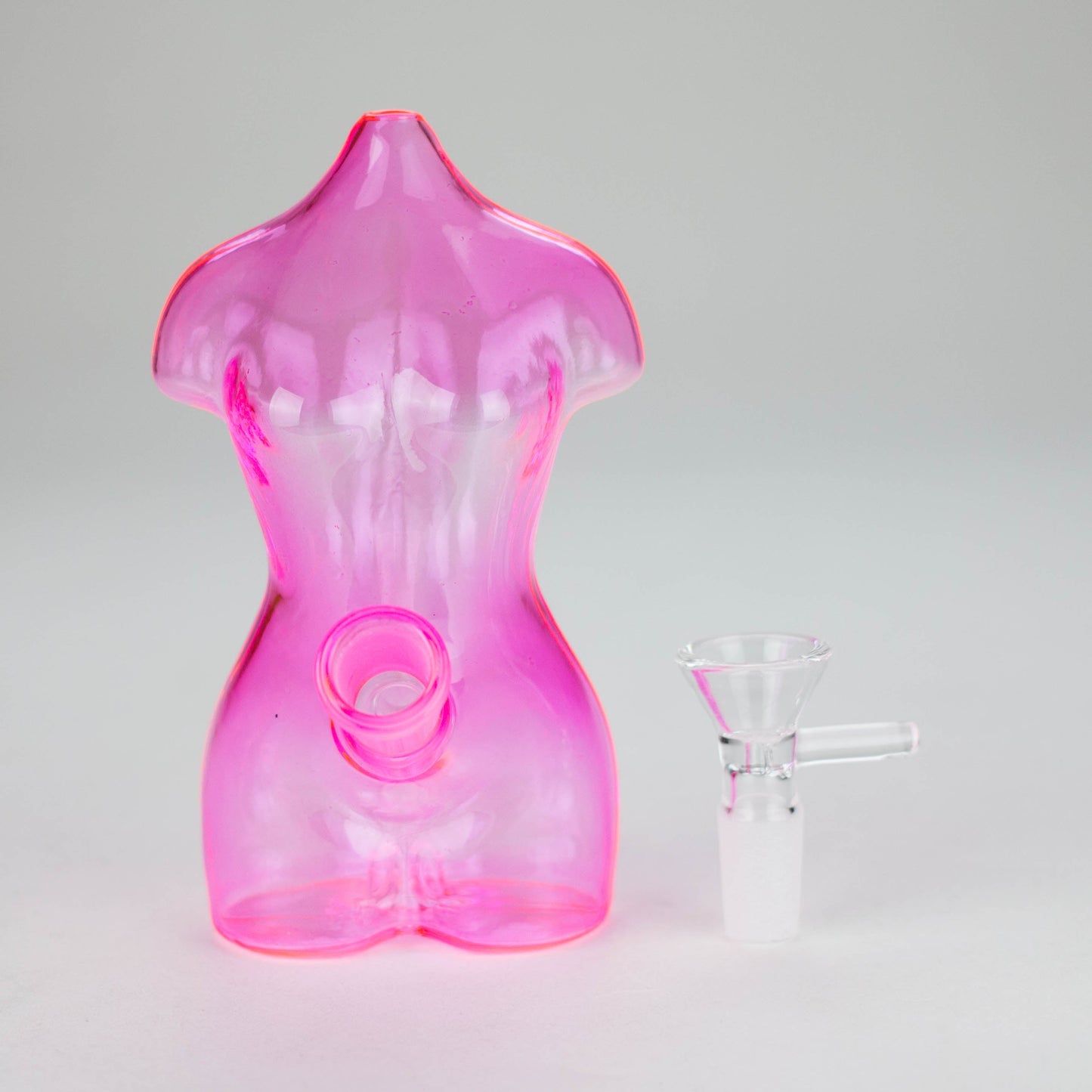 4″ Pink Lady Soft Glass Bong [TX218]