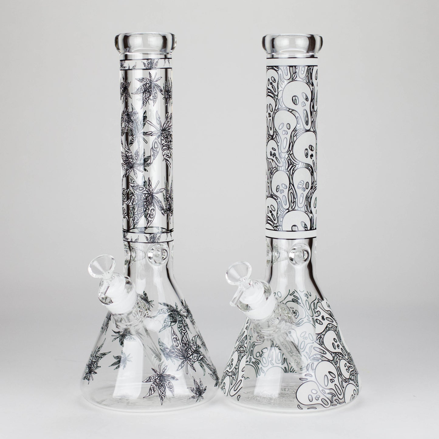 14″ Glow-in-the-Dark Glass Beaker Bong [C803x]