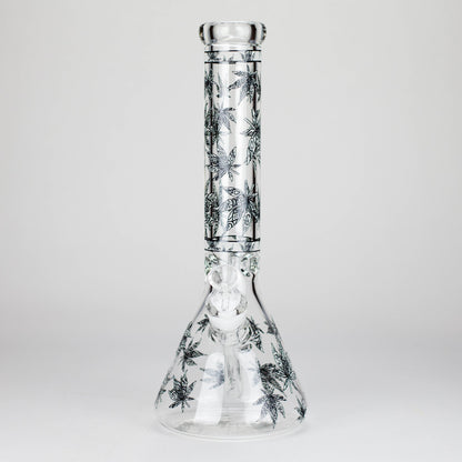 14″ Glow-in-the-Dark Glass Beaker Bong [C803x]
