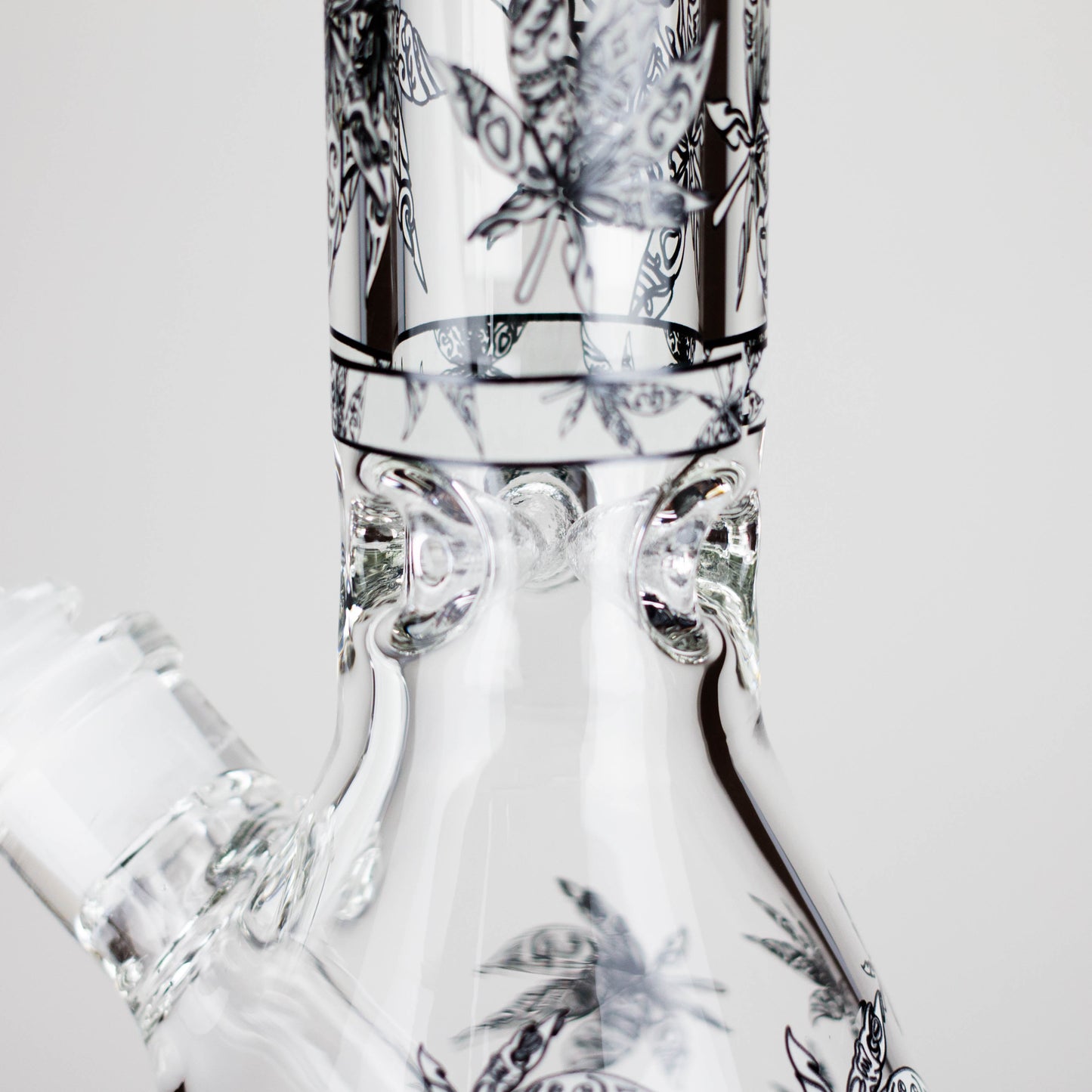 14″ Glow-in-the-Dark Glass Beaker Bong [C803x]