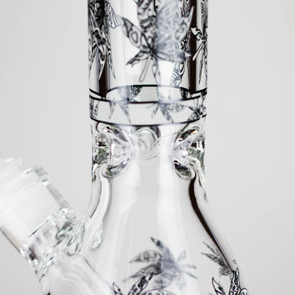 14″ Glow-in-the-Dark Glass Beaker Bong [C803x]