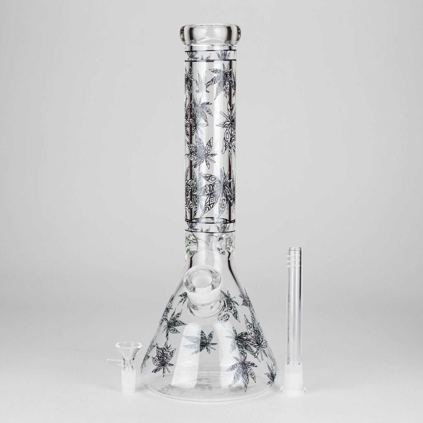 14″ Glow-in-the-Dark Glass Beaker Bong [C803x]