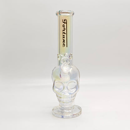 Fortune | Electroplated Skull 14" 7mm Glass Bong [SK144407E]