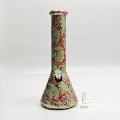 13" 7mm Hydrographic Glass Bong-Assorted Designs