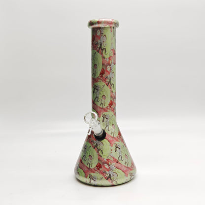 13" 7mm Hydrographic Glass Bong-Assorted Designs