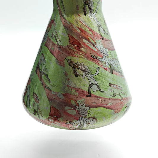 13" 7mm Hydrographic Glass Bong-Assorted Designs