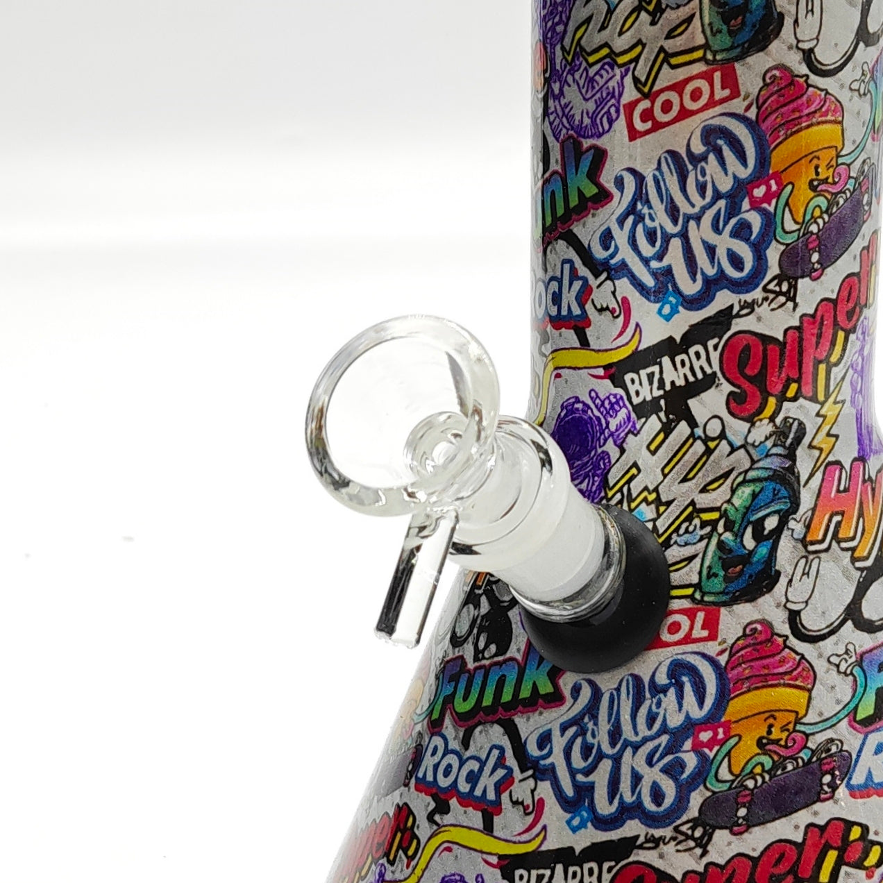 13" 7mm Calavera Hydrographic Glass Bong-Assorted Designs