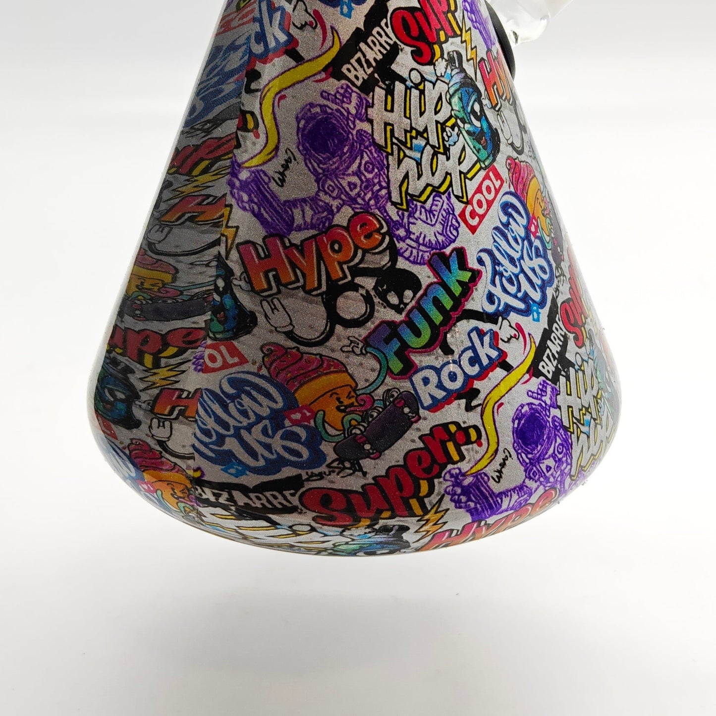 13" 7mm Calavera Hydrographic Glass Bong-Assorted Designs